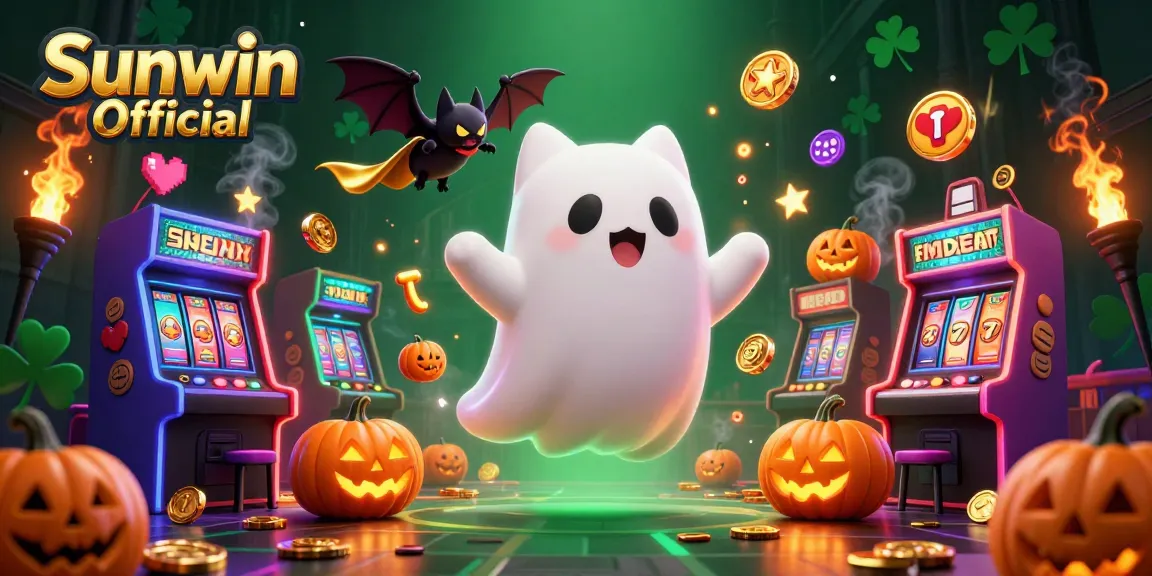 Play games and enjoy offers on Sunwin Official with a friendly ghost cat and thrilling casino action.
