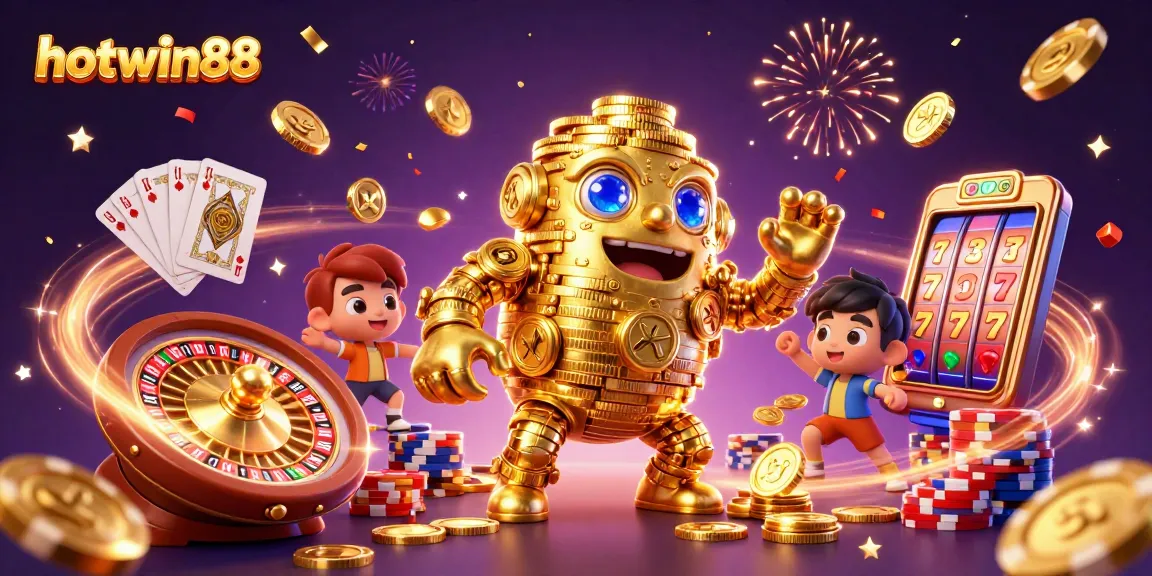 Spin the reels and win at hotwin88 with an exciting, vibrant casino scene full of energy.