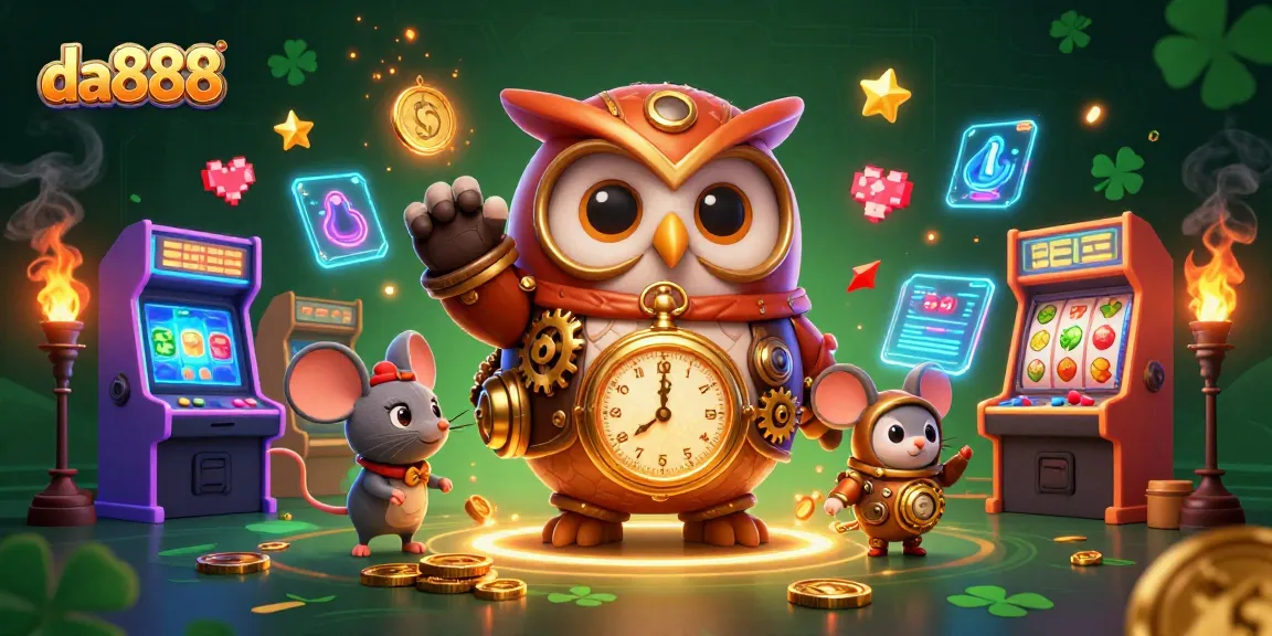 Experience da888's exciting gaming world with a dynamic 3D scene filled with casino thrill