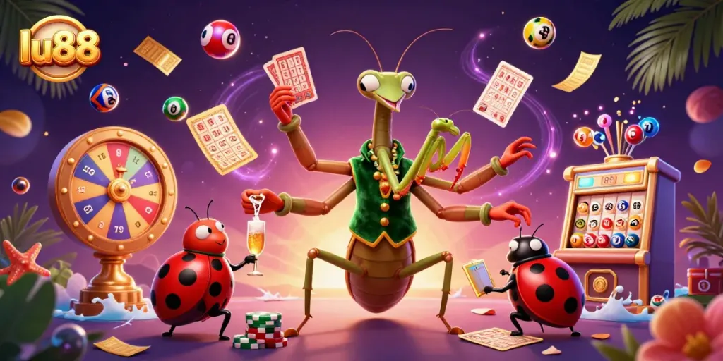 Experience exhilarating moments with lu88’s card sharp and vibrant games in this stunning 3D illustration.