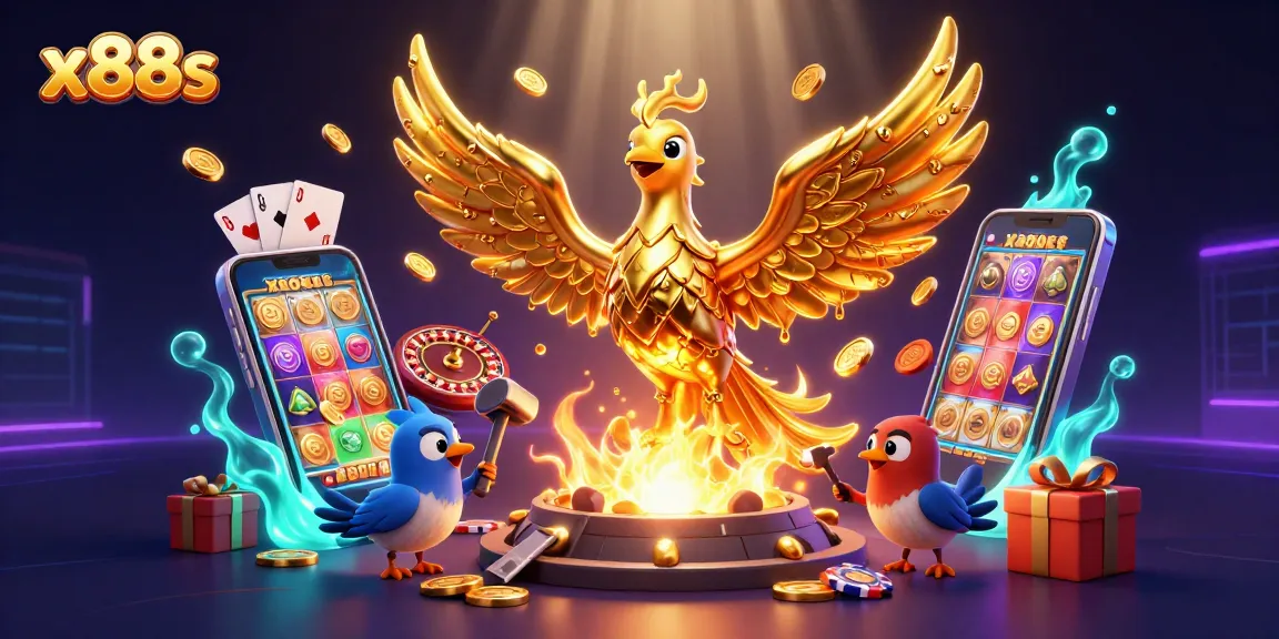 Win big at x88s with thrilling casino games featuring golden phoenix and slot action.