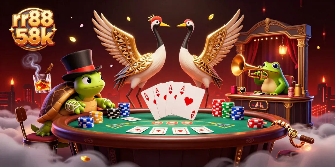 Experience thrilling gameplay at rr88 58k with interactive poker scenes and vibrant casino elements.